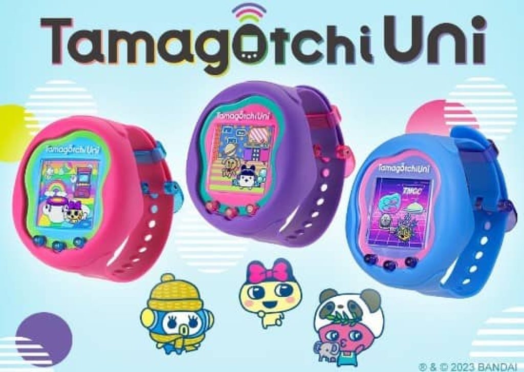 Bandai - Tamagotchi Uni Mascota Virtual, Rosa, Multicolor 43351