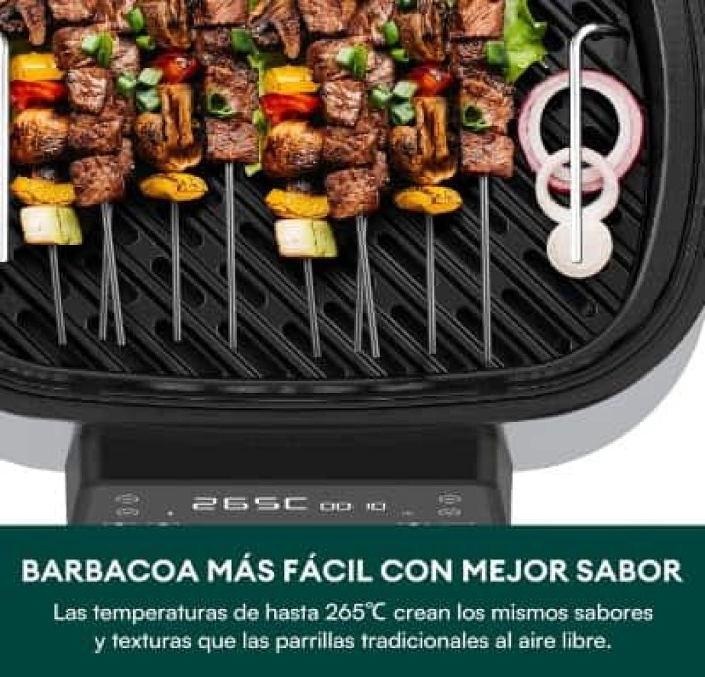 Air Fryer 6L - CHEFREE AFG01, Parrilla Eléctrica, 8 Programas, Pantalla Táctil, Apta para Lavavajillas