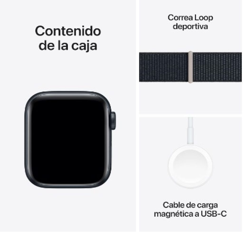 Apple Watch SE de 2.ª generación, 2023, GPS, 40 mm, Caja de Aluminio, Correa Loop Deportiva