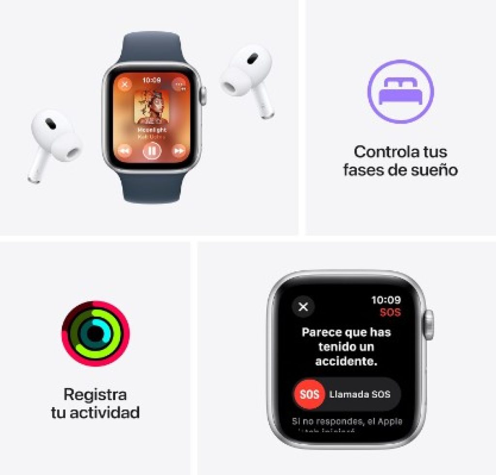 Apple Watch SE de 2.ª generación, 2023, GPS, 40 mm, Caja de Aluminio, Correa Loop Deportiva