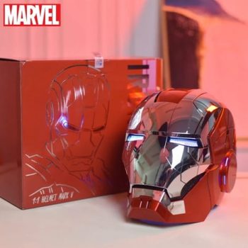 Casco de Iron Man con Control de voz para adultos, modelo de juguete con ojos y luz, regalo de Navidad, 1:1, Mk5 - AutoKing
