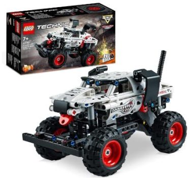 LEGO Technic Monster Jam Monster Mutt Dalmatian, Modelo 2-en-1, Camión y Monster Truck de Juguete para Niños y Niñas con Retro Fricción 42150