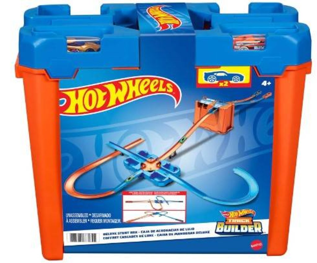 Hot Wheels Track Buider Caja de Acrobacias Deluxe, Accesorios para Pistas de Coches de Juguete (Mattel GGP93)