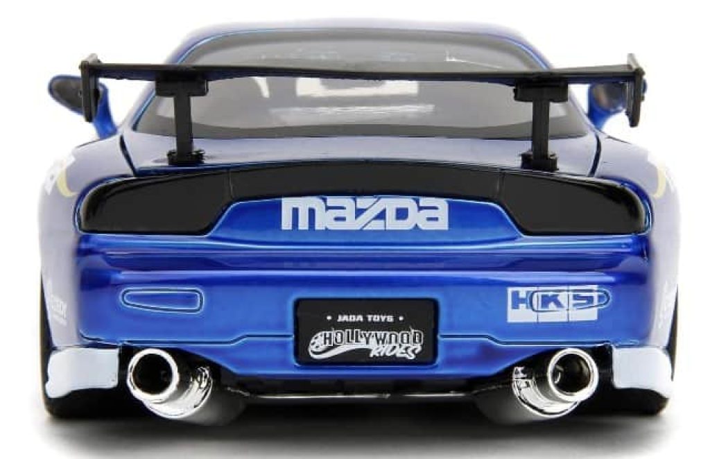 Jada- Street Fighter II, Chun-Li, Mazda RX-7 de 1993, Escala 1:24 , en Metal, Giro de Ruedas, Apertura de Puertas y Figura de Chun-Li (253255062)