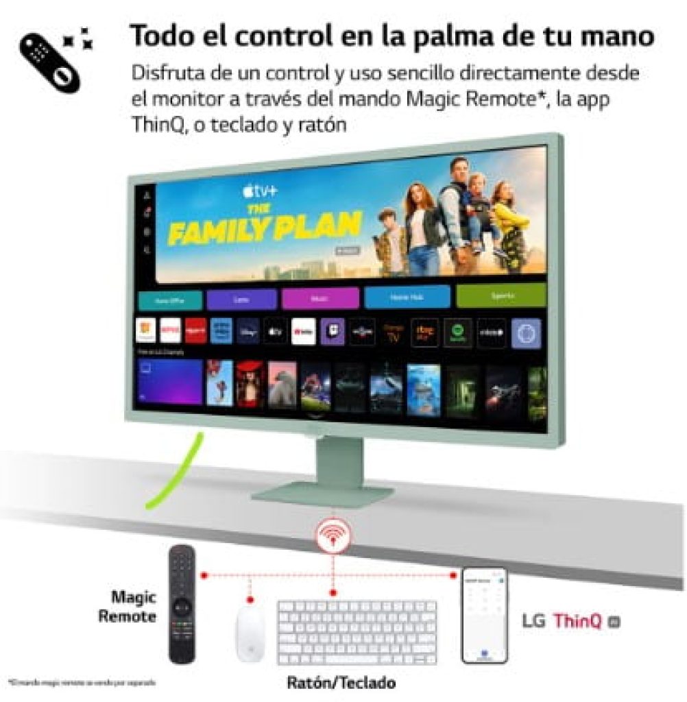 LG MyView Smart Monitor webOS 23, diag. 80 cm, IPS, Full HD, sRGB 99%, HDR10, HDMI 2.1