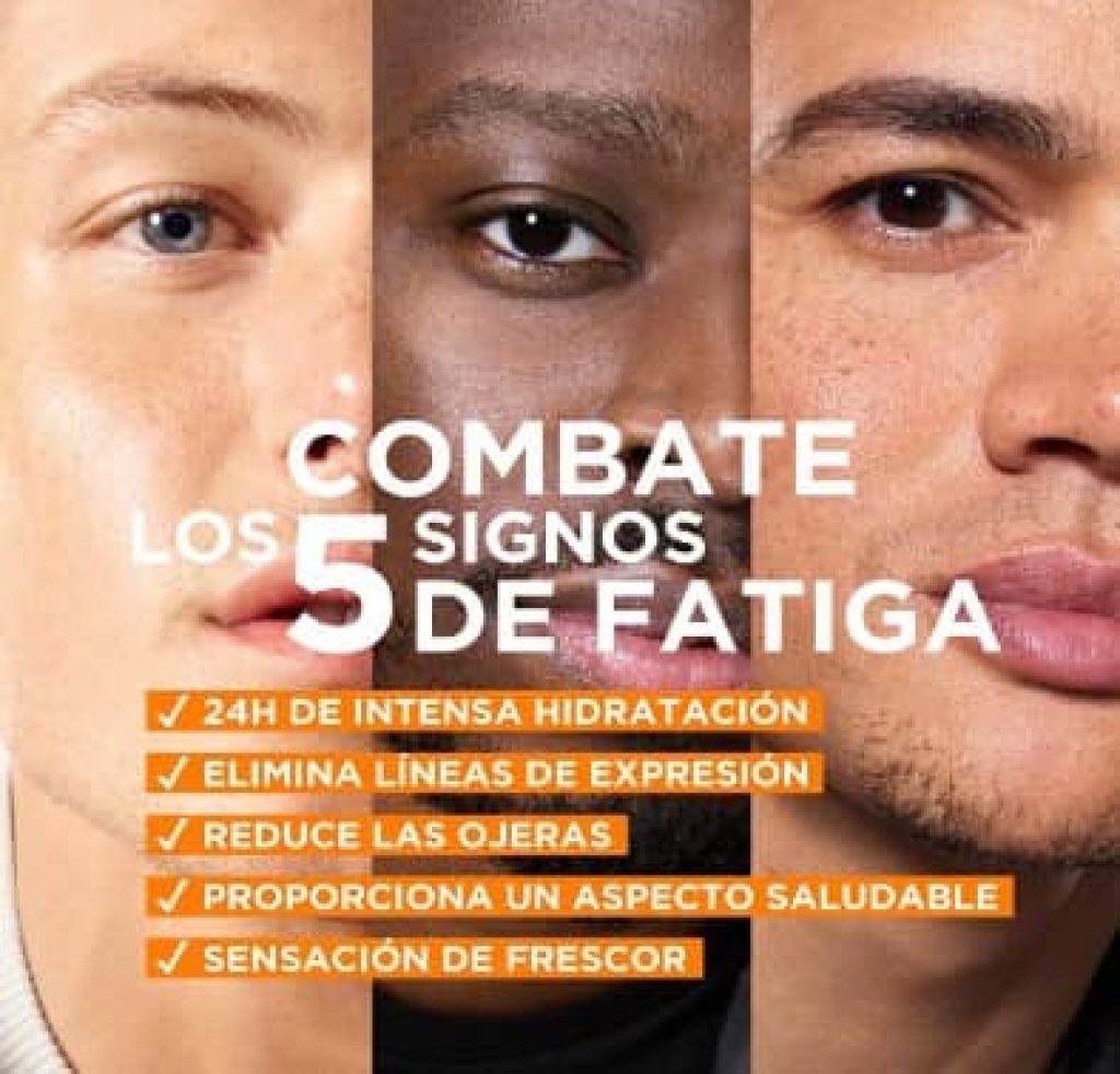 L'Oréal Men Expert Crema hidratante antifatiga para hombre, Crema Hydra Energetic para hombre con Vitamina C*, Contra ojeras e hidrata la piel - 50 ml