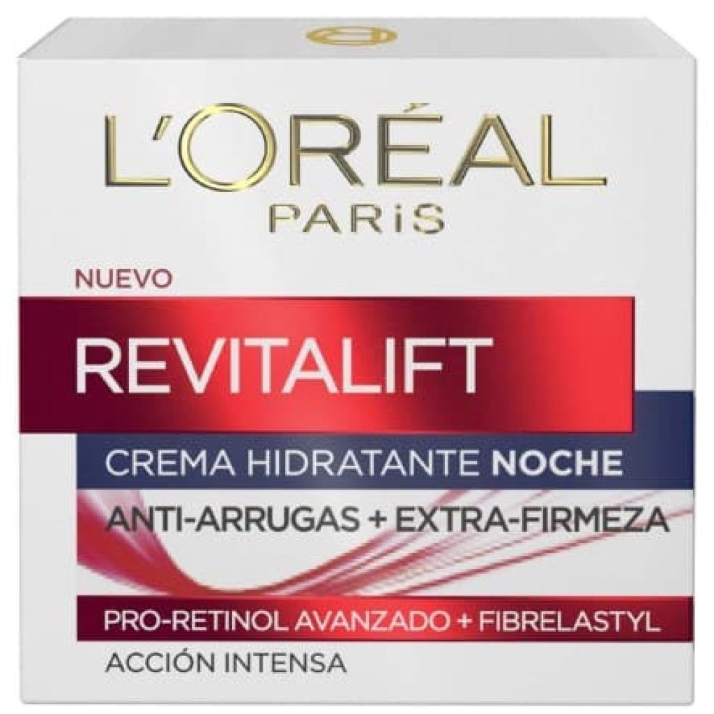 L'Oreal Paris Revitalift Crema de Noche Anti-edad Hidratante, Antiarrugas y Extra Firmeza, 50 ml