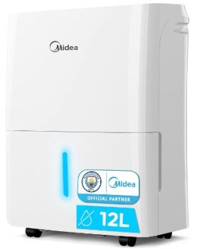MIDEA Deshumidificador Silencioso 12L para Humedad interior hasta 20 m2 / 50 m3 - Deshumificadores de humedad en Habitación con depósito extraible - Deshumificador pequeño bajo consumo dehumifier