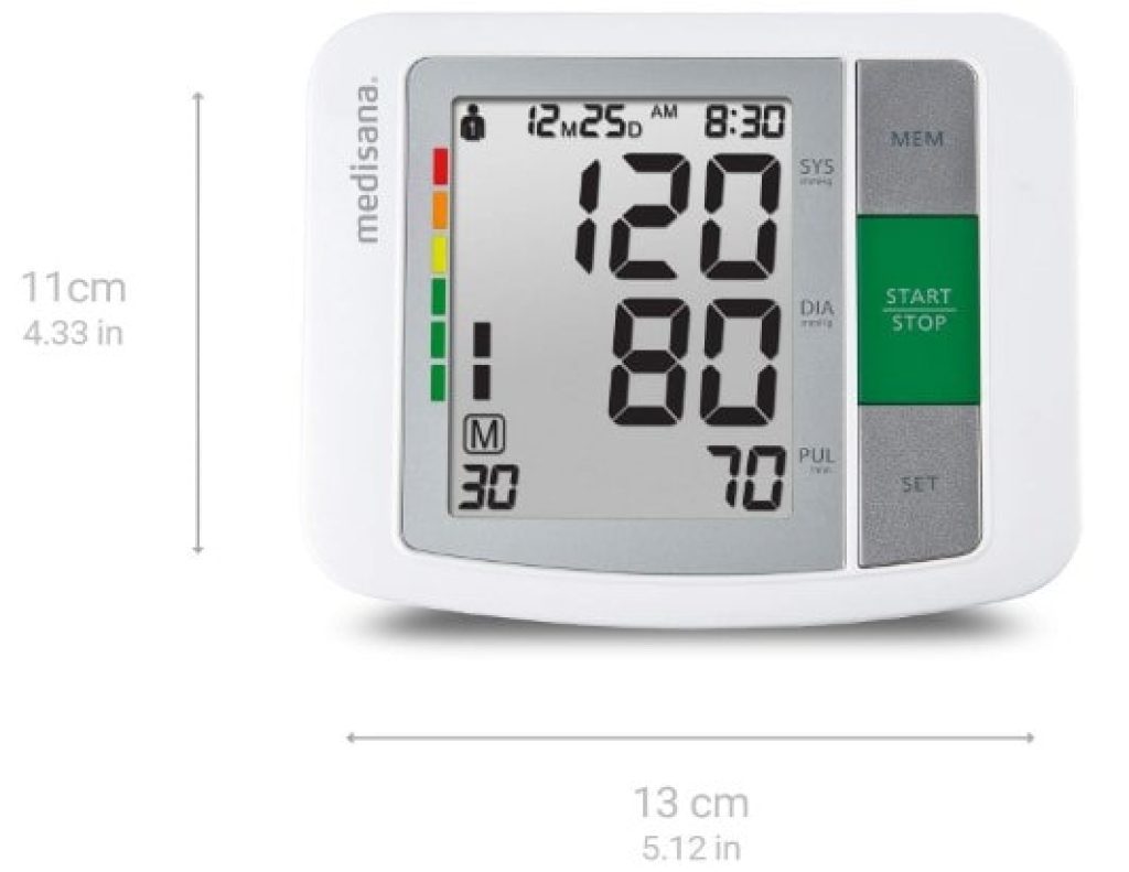 Medisana BU 510 Tensiómetro de brazo - Medición presión arterial, pulso, escala de semáforo, indicación de latidos irregulares