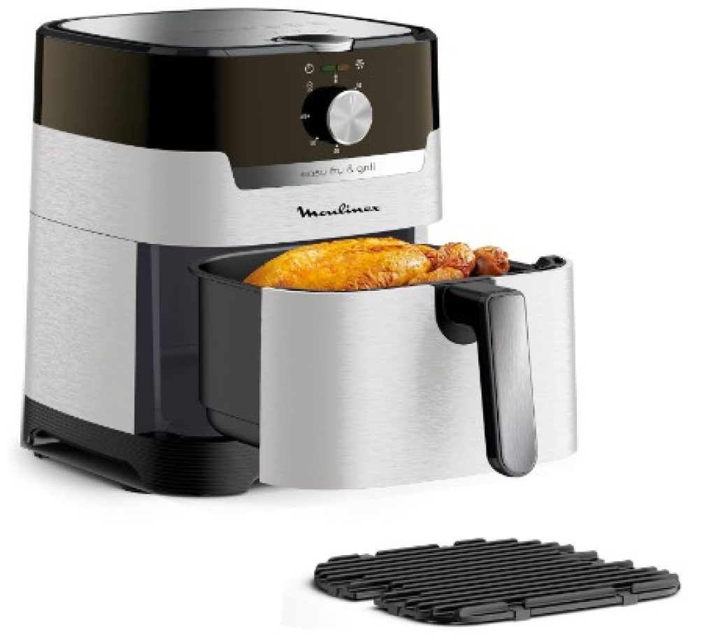 Moulinex Easy Fry 4,2 L EZ501A Freidora de Aire 2 en 1 para Freír o a la Parrilla, Pantalla Digital Táctil, 16 Programas, Gran Capacidad, Hasta 6 personas