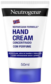 Neutrogena Crema de Manos Concentrada con Perfume (50 ml), crema de manos reparadora para pieles sensibles, crema para manos agrietadas y secas con glicerina y vitamina E