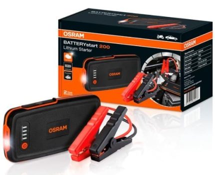 OSRAM BATTERYstart 200, arrancador de litio de 6.000 mAh para vehículos con motor de gasolina de hasta 3l