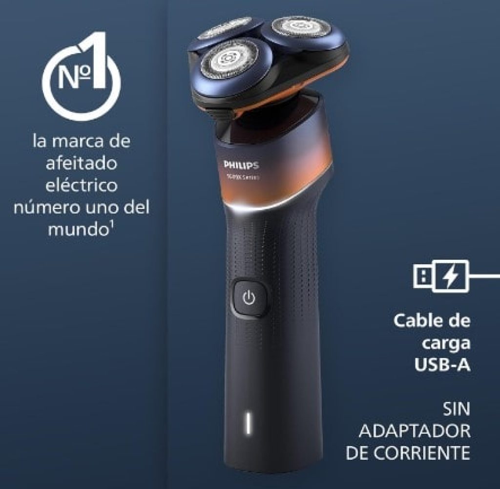 Philips Serie X5000 Afeitadora Eléctrica Hombre, Máquina de Afeitar Barba, 27 cuchillas, En Seco y Húmedo, X5012/00