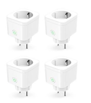 Refoss Enchufe Inteligente WiFi con Temporizador Programable, Mini Smart Plug de Control Remoto, Ahorro de Energía, Compatible con Alexa y Google Home, 4 Piezas