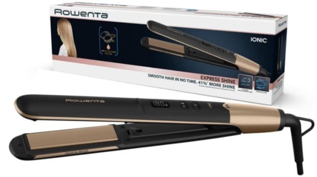 Rowenta Express Shine Aceite Argán SF4630 - Plancha pelo con revestimiento cerámico, 8 temperaturas, alisado eficiente