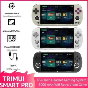 Trimui Smart Pro - Consola de juegos portátil retro, videojuego Retro, pantalla IPS de 4,96 pulgadas, Smartpro, 2024