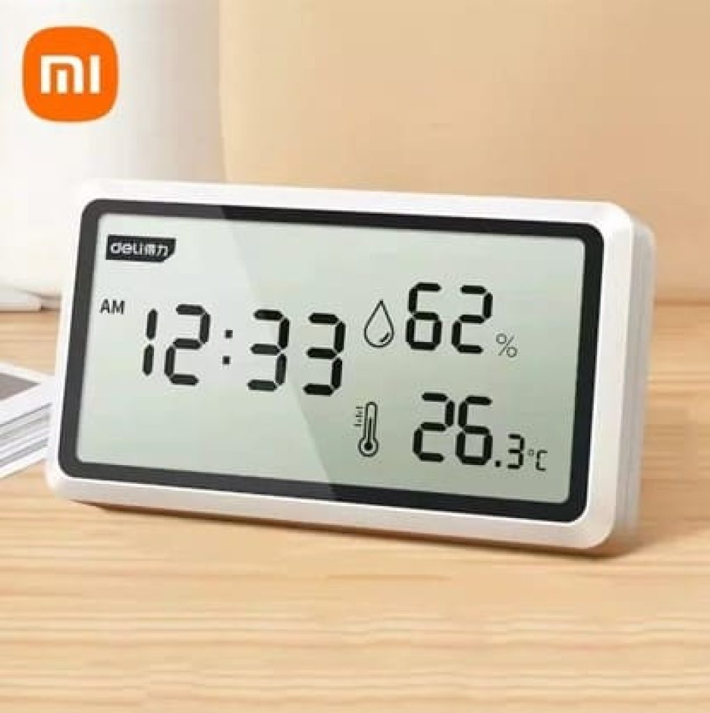 Xiaomi - Termómetro de ambiente para interior, con controlador de temperatura, reloj de mesa, higrómetro
