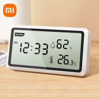 Xiaomi - Termómetro de ambiente para interior, con controlador de temperatura, reloj de mesa, higrómetro