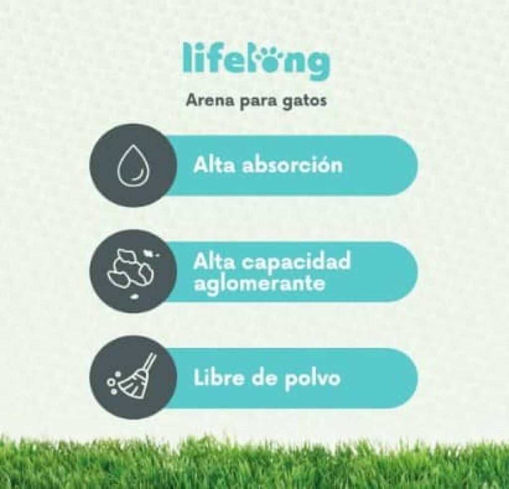 Marca Amazon - Lifelong Arena de bentonita para gatos, Premium con perfume de talco, 25L, Paquete de 1