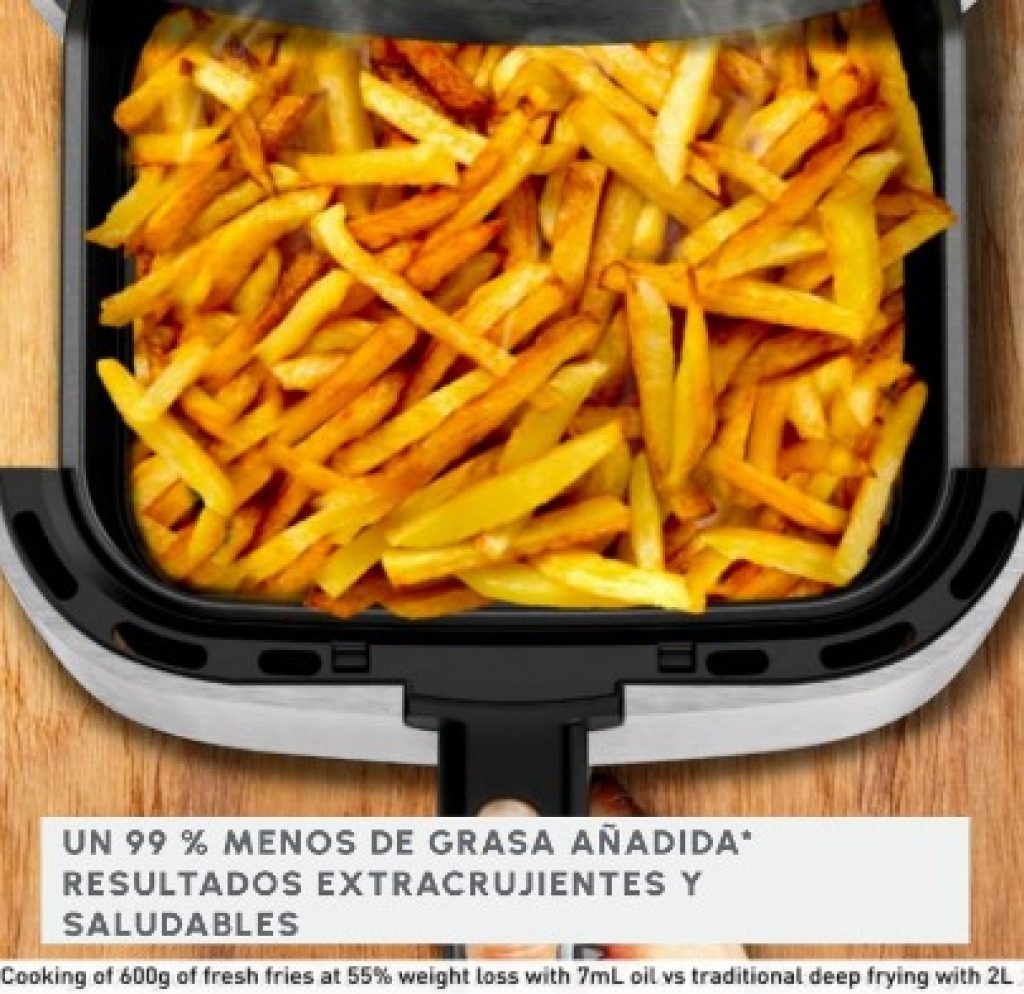 Moulinex Easy Fry 4,2 L EZ501A Freidora de Aire 2 en 1 para Freír o a la Parrilla, Pantalla Digital Táctil, 16 Programas, Gran Capacidad, Hasta 6 personas