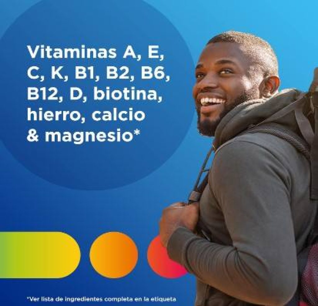 Multicentrum Hombre Complemento Alimenticio Multivitamínico y Multimineral Para Hombres, Sin Gluten, Con Vitamina C y D, 30 Comprimidos
