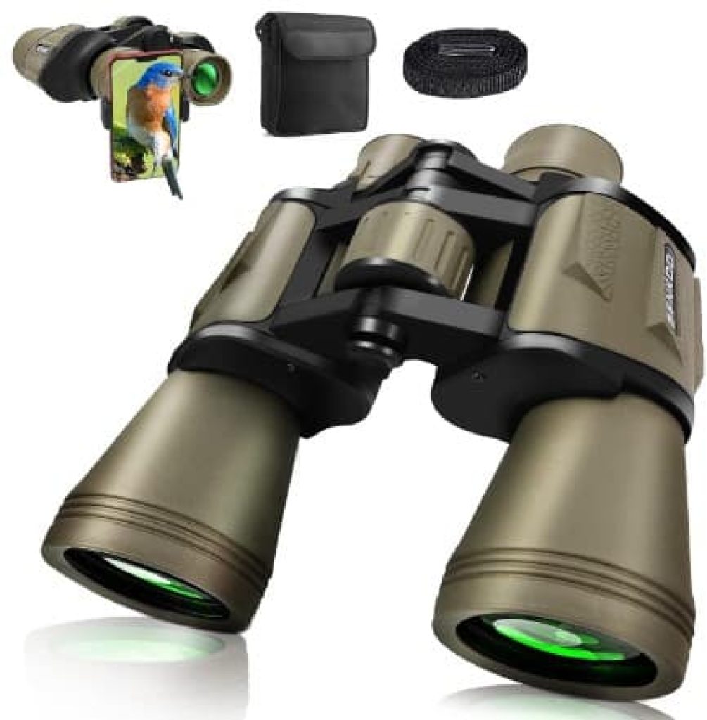 Prismáticos Professionals 20 X 50, Binoculares para Adultos con Prisma BAK4, Lente FMC, Prueba de Niebla y Resistente al Agua, Binoculares Largavista para Caza, Observación de Aves y Camping