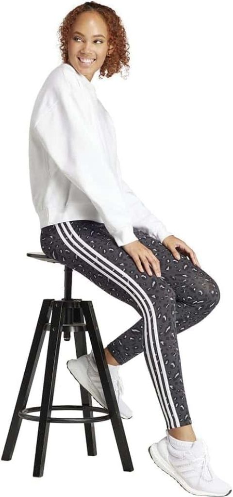 Adidas Essentials 3-Stripes Animal Print Leggings - Leggings Mujer a precio de liquidación - chollos amazon