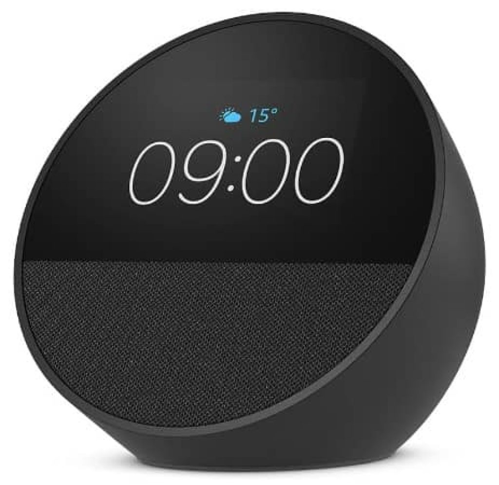 Amazon Echo Spot 2024 | Despertador inteligente con sonido de calidad y Alexa | Negro