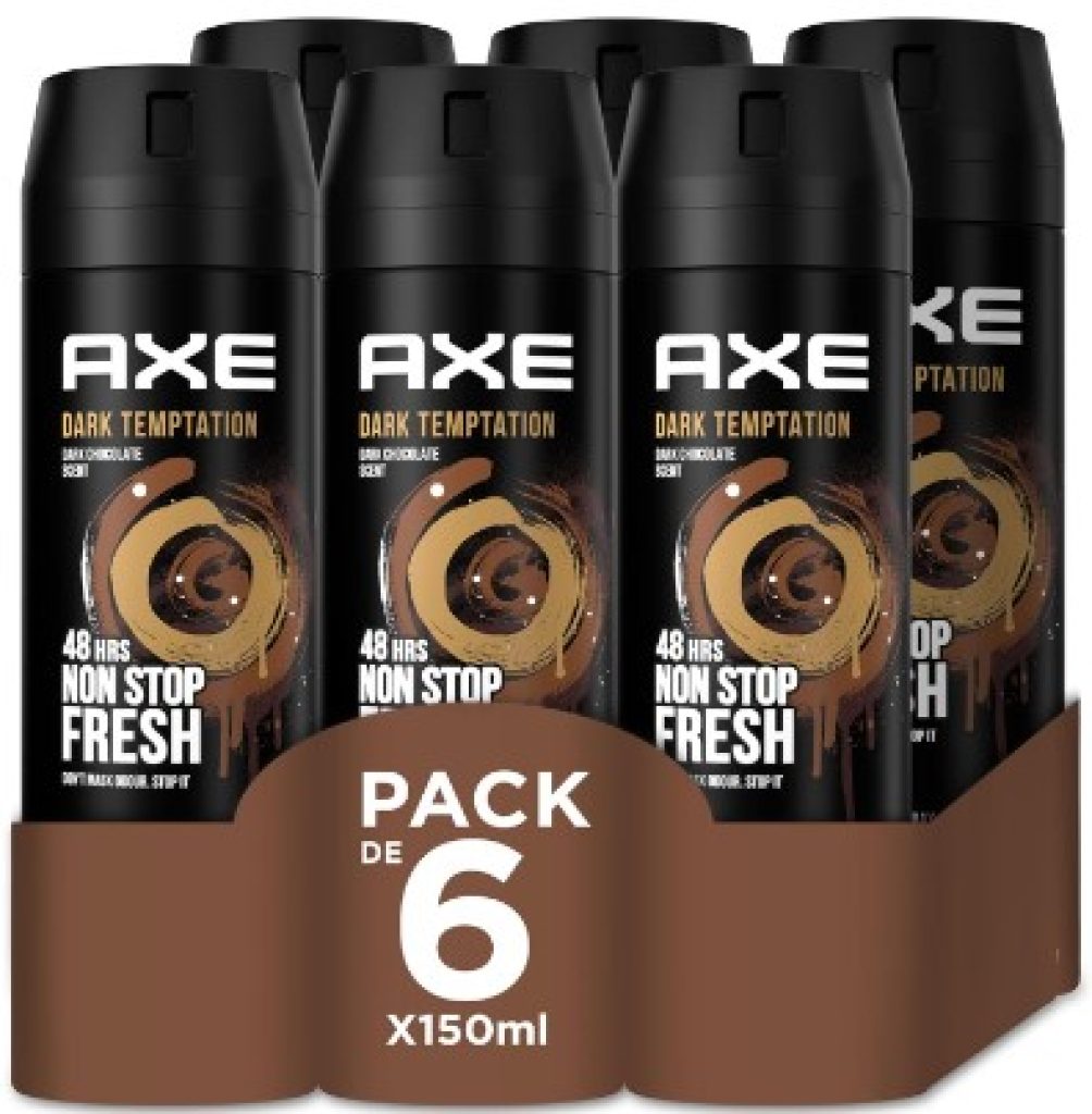 Axe Dark Temptation Desodorante - 150 ml - Pack de 6 - Amazon chollos