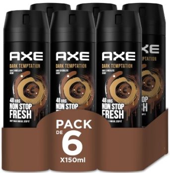 Axe Dark Temptation Desodorante - 150 ml - Pack de 6 - Amazon chollos