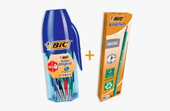 BIC Pack Ahorro Material Escolar - El Kit Esencial para Pequeños Artistas con 20 Bolígrafos Cristal y 12 Lápices de Grafito HB