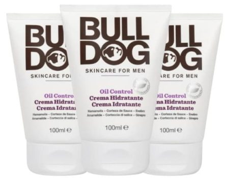 BULLDOG Pack de 3 Cremas Hidratantes Anti-Grasa para Hombres, 3 x 100 ml - Crema de hombre para la cara​ a precio de liquidación - chollos amazon