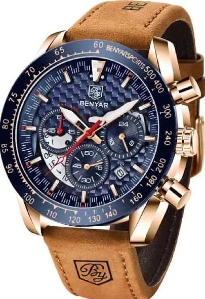 BY BENYAR Relojes Hombre Cuarzo cronógrafo Impermeable Business Casual Deporte Reloj de Pulsera CHOLLOS AMAZON