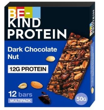 Be-Kind Barrita de proteínas de Crema de Cacahuete y chocolate negro, 12x40g