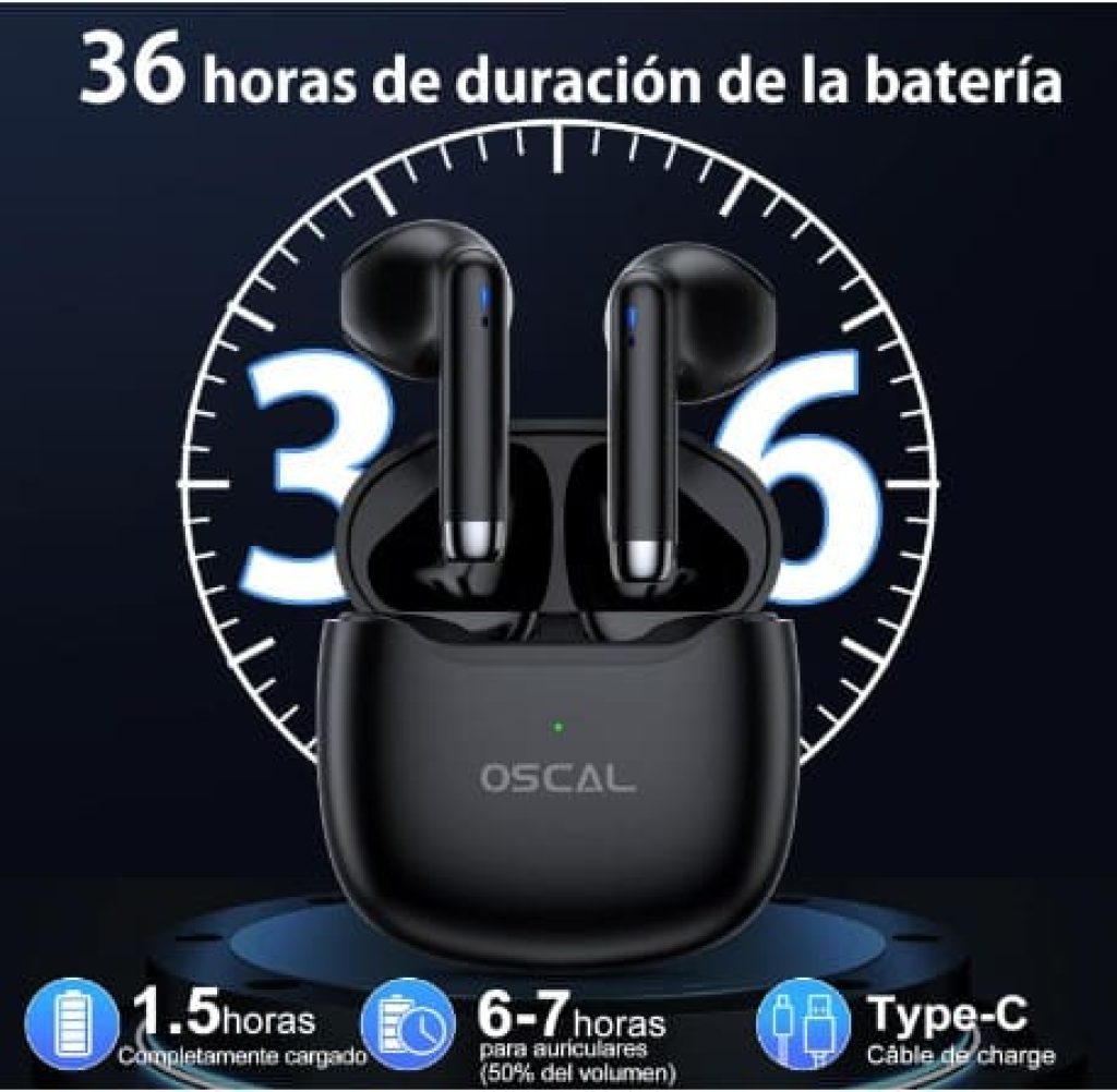 Blackview Auriculares Bluetooth in-ear, mini auriculares inalámbricos Bluetooth 5.3, auriculares in-ear, IPX7, resistentes al agua, cancelación de ruido