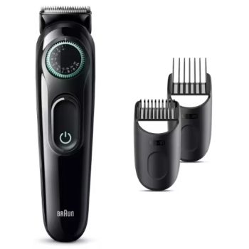 Braun Series 3 BT3411 recortadora de barba con dial de precisión, 3 accesorios, 50 minutos de autonomía a precio de liquidación - chollos miravia