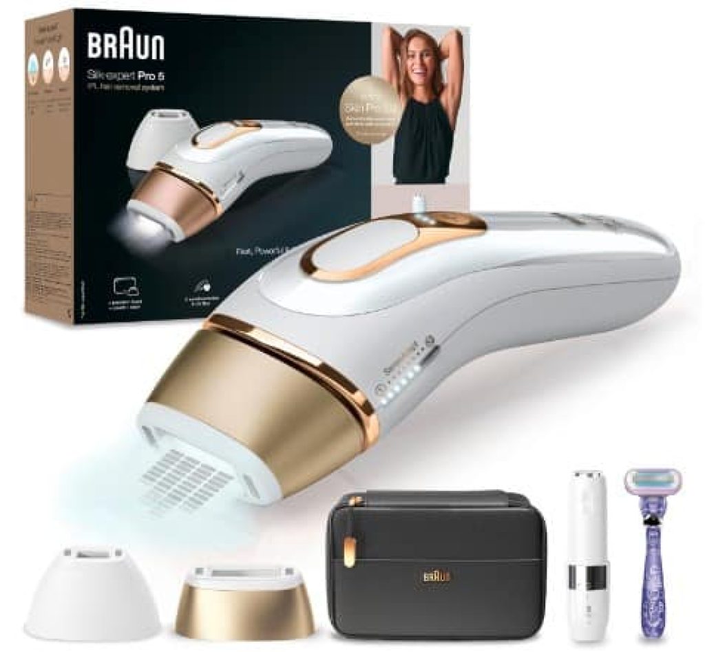 Braun Silk-expert Pro 5 PL5149 - Depiladora Luz Pulsada IPL, Cabezal de Precisión Ancho y Maquinilla de Afeitar Venus