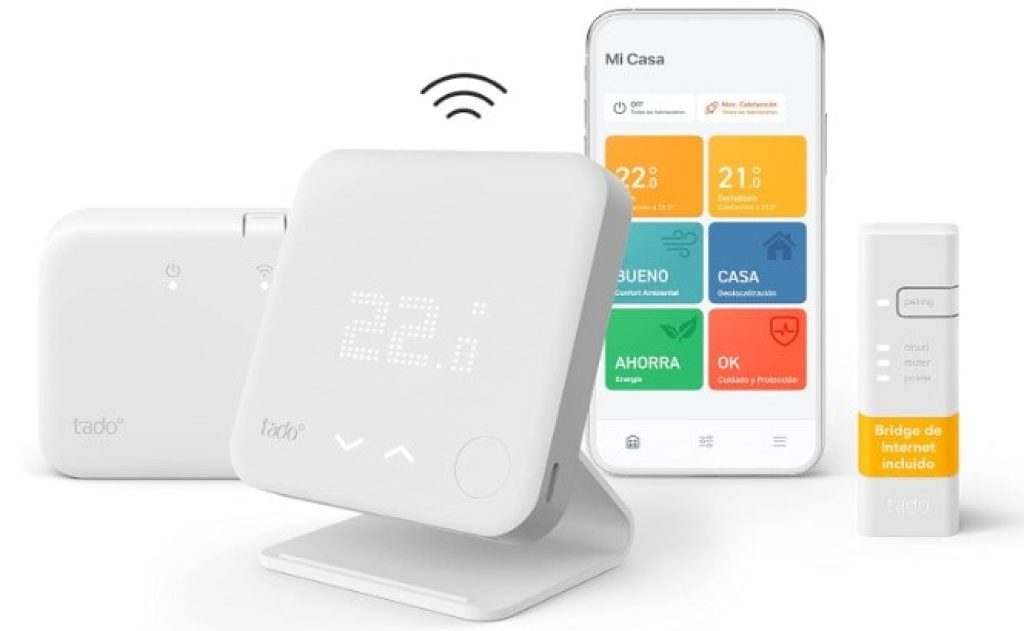 Tado° Kit de Inicio – Termostato Inteligente Inalámbrico V3+ Base ad hoc incluida, chollos amazon