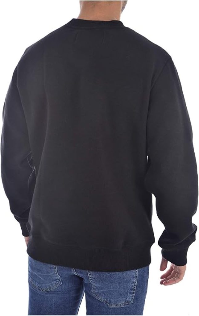 Calvin Klein J30J314536 - Sudadera negra sin capucha a precio de liquidación