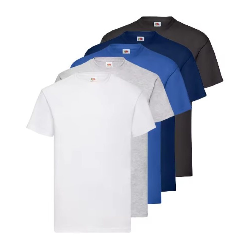 Camisetas básicas baratas - Fruit Of The Loom Pack 5 Camisetas FRUIT OF THE LOOM Valueweight - chollos miravia