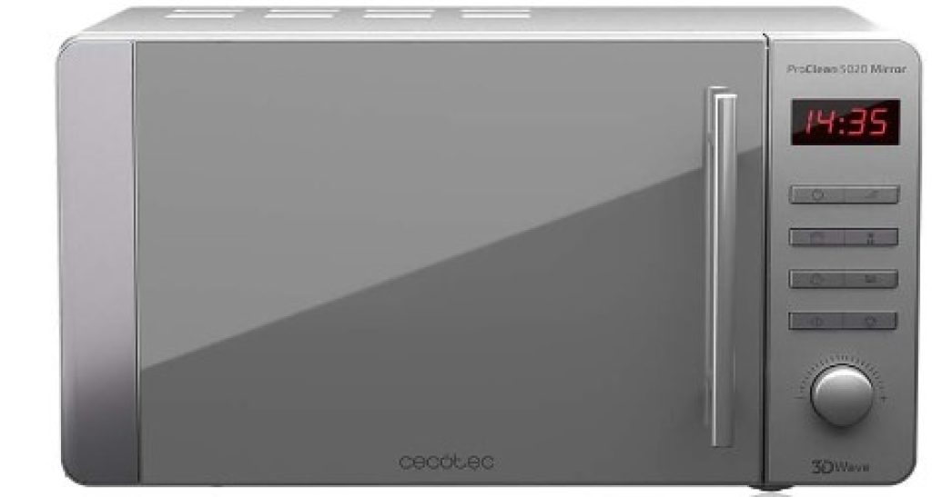 Cecotec Microondas ProClean 5020 Mirror. 700 W, Capacidad 20 L, Tecnología 3DWave, 8 programas chollo