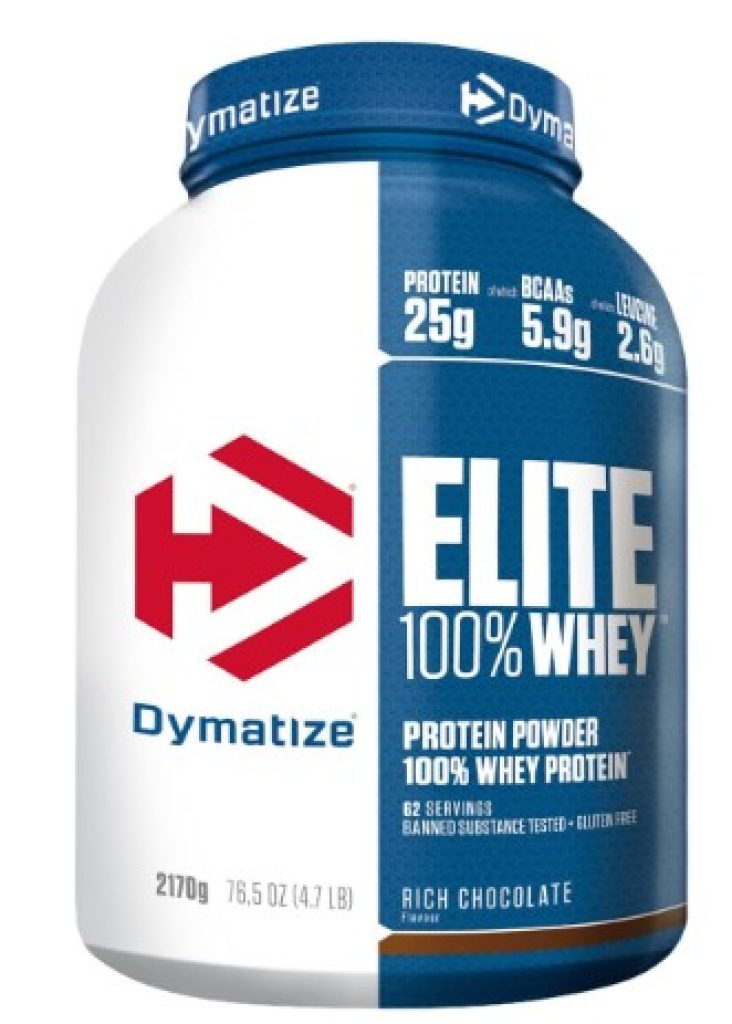 Dymatize Elite 100% Whey Rich Chocolate 2170g - Pulverizador de adecuada Poteína y Baja Azúcar + Proteína de Suero y BCAA