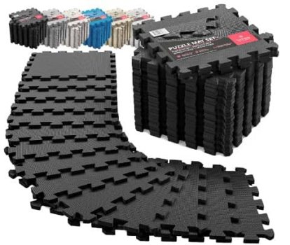 Esterilla Fitness Puzzle para Suelos de Gimnasio | Set de Protección Goma Espuma, Losas Caucho para Máquinas de Deporte