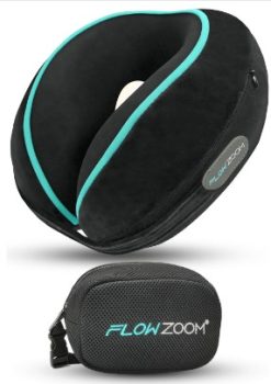 FLOWZOOM Dream Almohada Cervical Viaje | viscoelastica | Almohada para Avion lavabile y traspirabile | Cojin para Cuello | CHOLLOS AMAZON