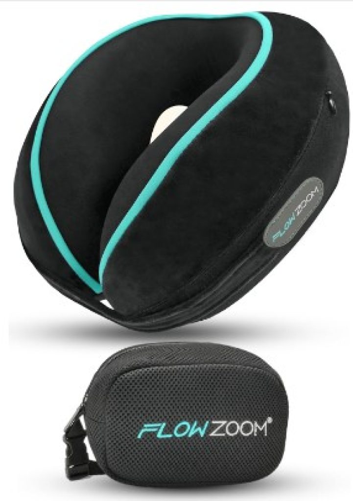 FLOWZOOM Dream Almohada Cervical Viaje | viscoelastica | Almohada para Avion lavabile y traspirabile | Cojin para Cuello | CHOLLOS AMAZON