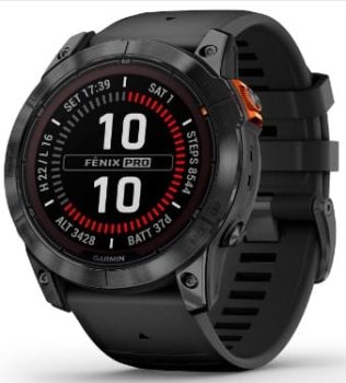 Garmin fenix ​​7X Pro Solar - Reloj GPS Multideporte con Carga Solar, Pantalla táctil, Linterna LED, 37 días de batería