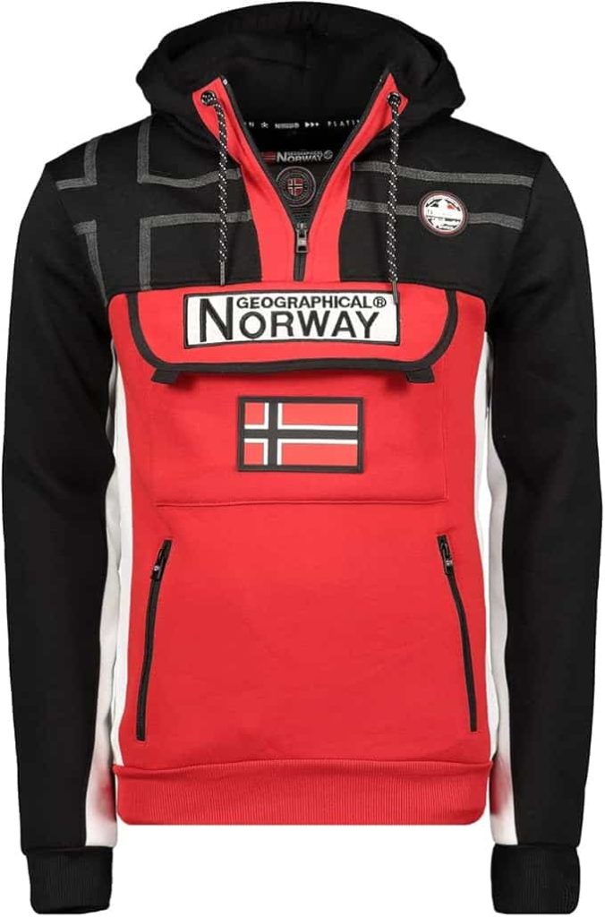 Geographical Norway- Sudadera con Capucha de Manga Larga Fitakol