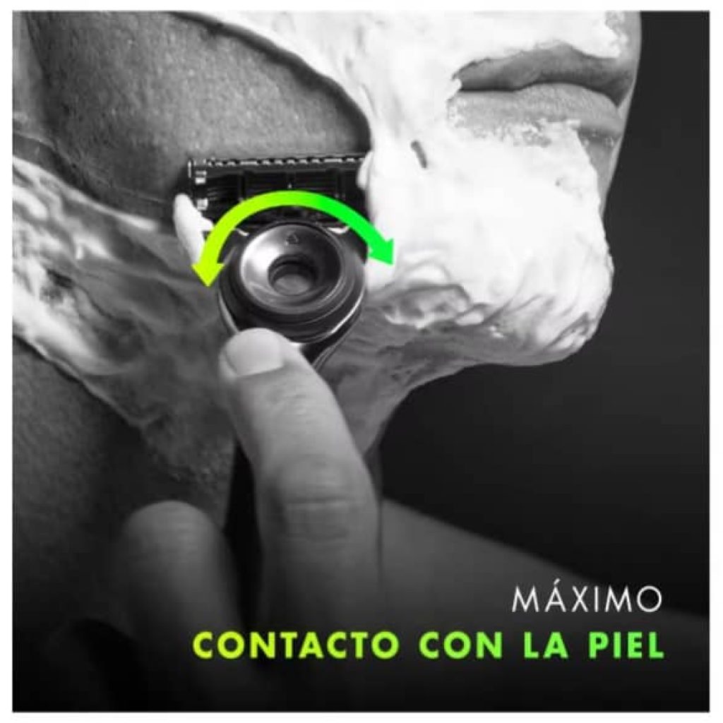 GilletteLabs máquina de afeitar con barra exfoliante y estuche de viaje, 1 mango, - 5 recambios, stand magnético