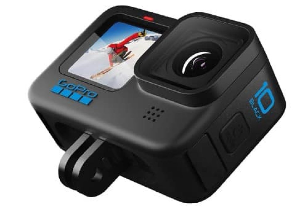 GoPro HERO10 Black - Cámara de acción a Prueba de Agua y Pantallas traseras táctiles, Video 5.3K60 Ultra HD, 23MP, 1080p, estabilización - CHOLLO