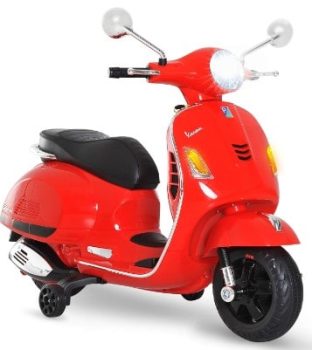 HOMCOM Moto Eléctrica Infantil Coche Triciclo Vespa Scooter Eléctrico a Batería para Niños Más de 3 Años Carga 30kg